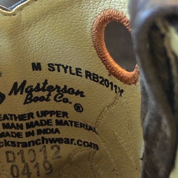 Masterson Boot Co. brown leather pull on boots EUC.  Perfect for a RODEO. - Picture 9 of 12